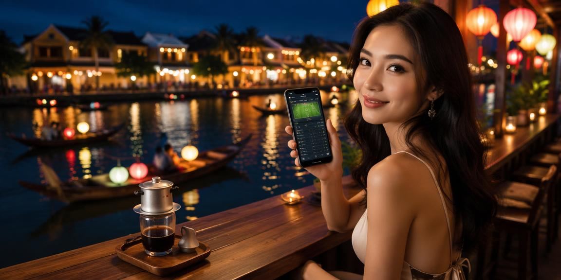 Người chơi tra cứu FAQ g4m trên điện thoại tại Hội An